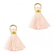 Mini Quaste 2cm - Gold-peachy rose